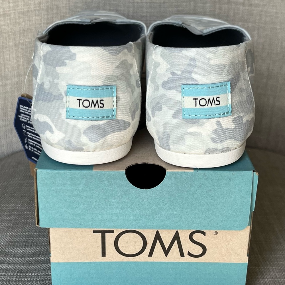 TOMS Alpargata Cloudbound Slip-on Shoes Women's US9 Glacier Grey Camo - Picture 2 of 6